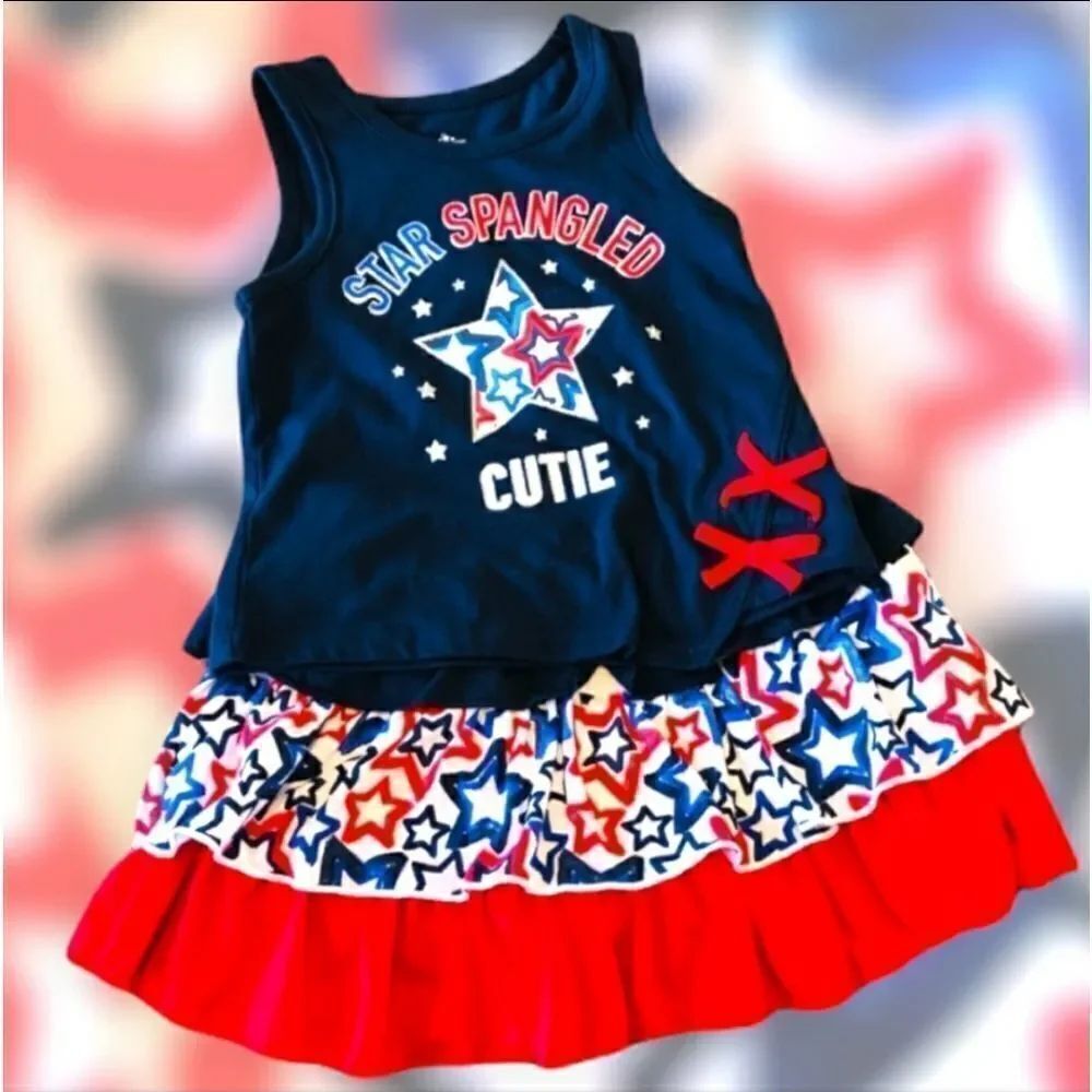 NWT Star Spangled Cutie Top / Skirt Set Sz 2T